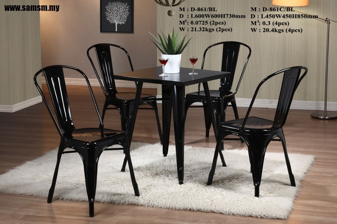 4 Seats Dining : SL-D-861-B 4 Seater Dining Set Dining Furniture Choose Sample / Pattern Chart