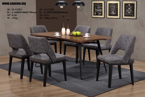 6 Chair Dining Table  - SL-D1228T+D1228C