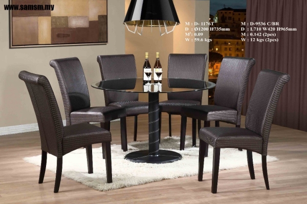 6 Chair Dining Table  - SL-DT-1176 + DC-9536-B
