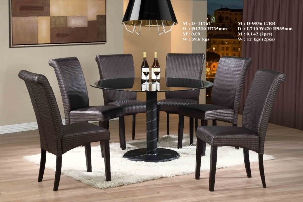 6 Chair Dining Table  - SL-DT-1176 + DC-9536-B