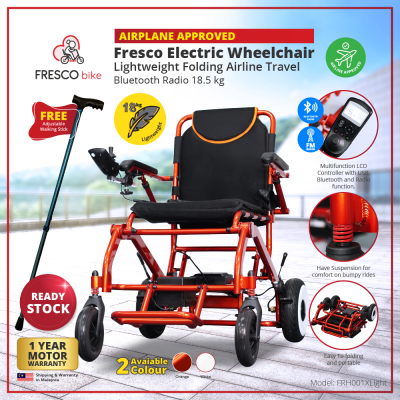 Fresco Electric Wheelchair Lightweight Aluminum Motorized Wheelchair