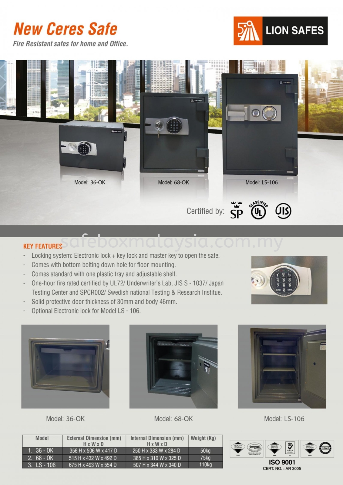 LION NEW CERES SAFE FIRE RESISTANT SAFES FOR HOME AND OFFICE - May 17,  2022, Malaysia, Selangor, Klang, Kuala Lumpur (KL) Supplier, Suppliers,  Supply, Supplies | Safe Box Asia Sdn Bhd