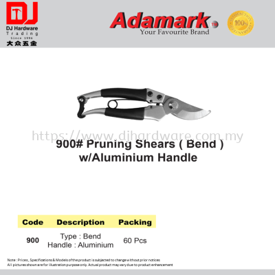 ADAMARK PRUNING SHEARS BEND WITH ALUMINIUM HANDLE  HANDLE ALUMINIUM 900 (CL)