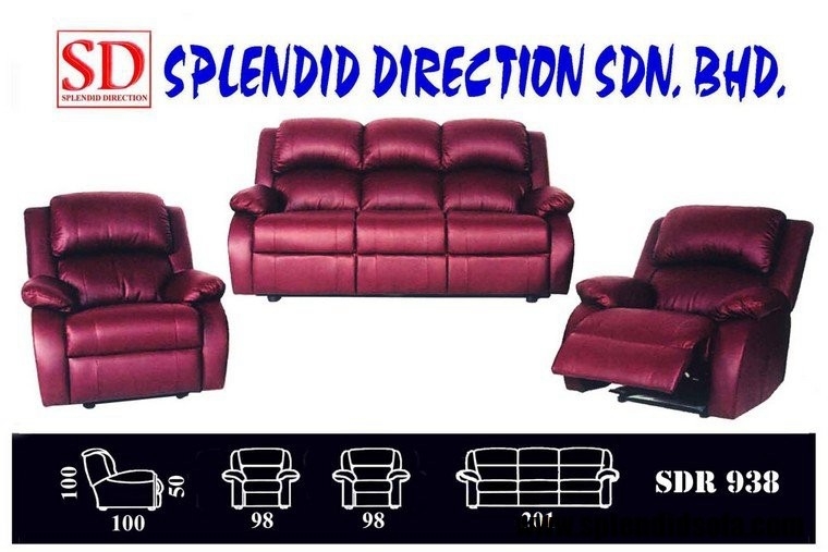 SDR 938 Recliner Sofa Sofa Furniture Choose Sample / Pattern Chart
