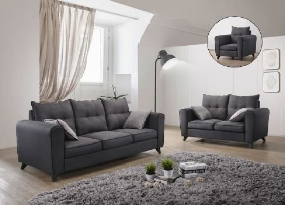 Fabric Sofa Set - (1+2+3)   