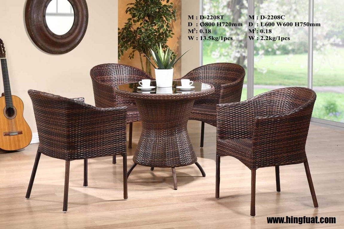 Garden Table Set D2208 Ourdoor 4 Chairs Table Set Furniture Choose Sample / Pattern Chart