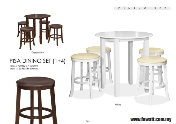 PISA Dining Set (4+1) -Brown