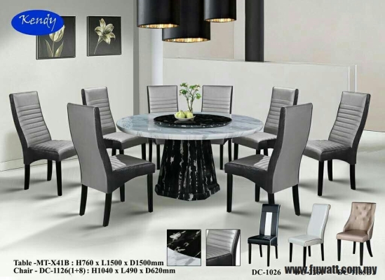 Set Meja Makan : Table MT-X41B + DC-1126