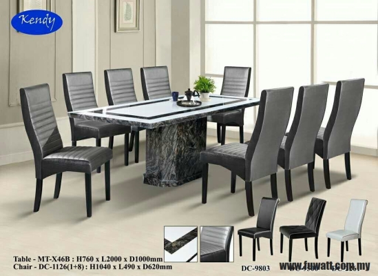 Set Meja Makan : Table MT-X46B + DC-1126