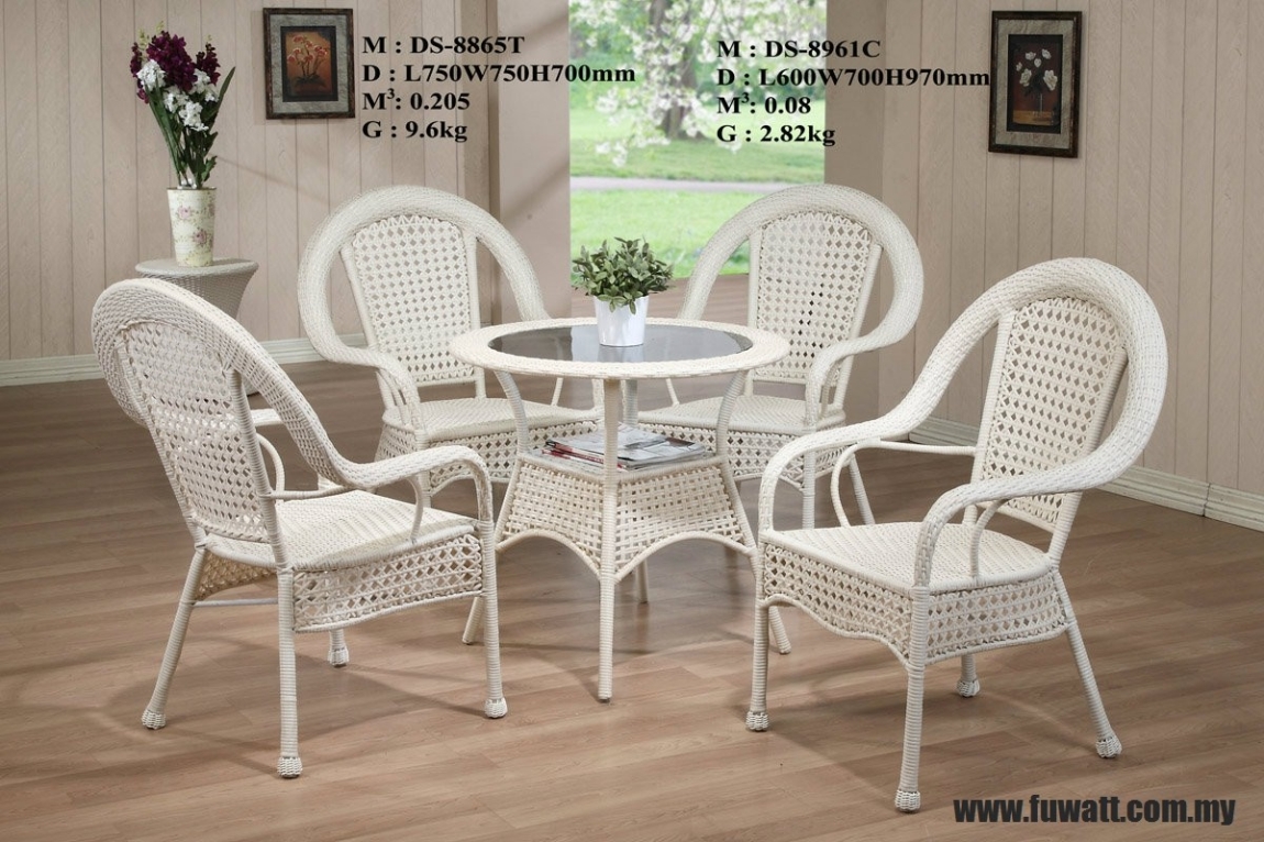 DS-8865C Ourdoor 4 Chairs Table Set Furniture Choose Sample / Pattern Chart