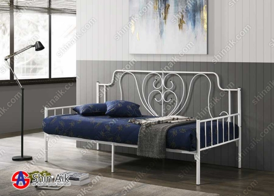 DB95011(KD) White Classic Elegant Metal Daybed Frame