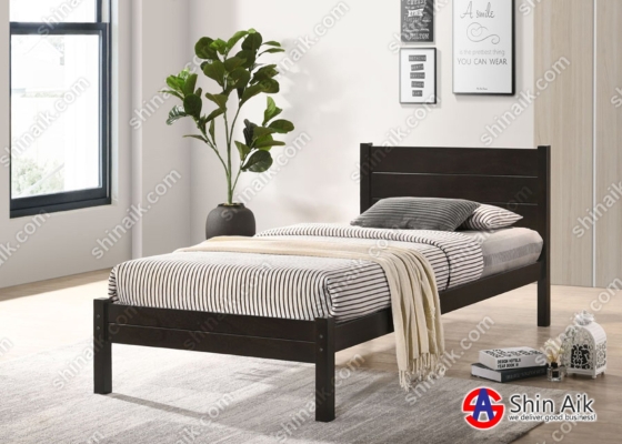 SB3375(KD) (Single) Wenge Modern Solid Wooden Bed Frame