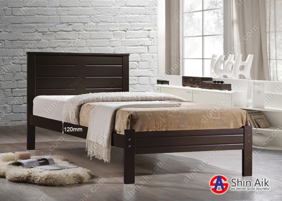 SB3361(KD) (Single) Wenge Modern Solid Wooden Bed Frame