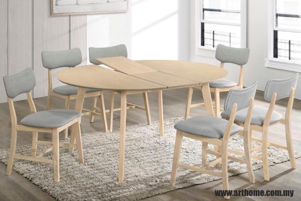 WOODEN EXTENDABLE DINING SET 1+6 (OPERA A + SCIROCCO A)