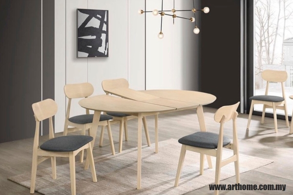 WOODEN EXTENDABLE DINING SET 1+6 (OPERA A + PUBLIC A)