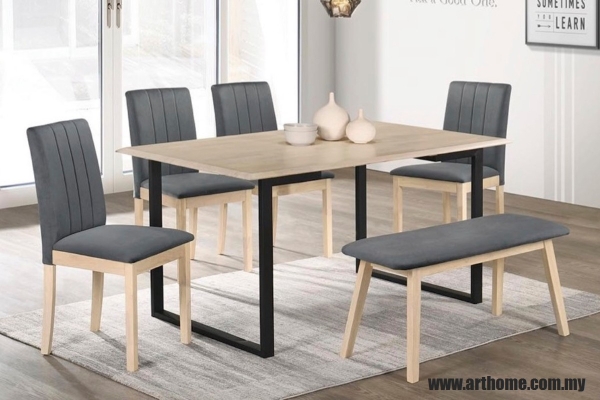 WOODEN DINING SET 1+4+B (KENZO A + SYMPHONY A)