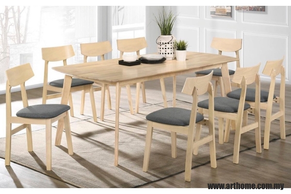 Wooden Dining Set 1+8 (BIGWAY A + KEN A)