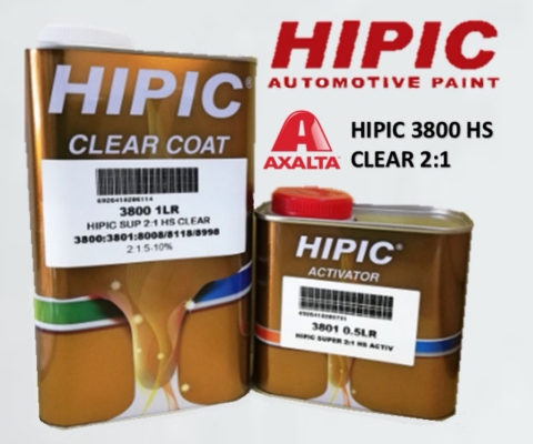 HIPIC 3800 SUPER HIGH SOLID 1 LITER CLEARCOAT SET 2:1