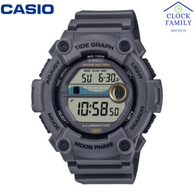 CASIO TIDE GRAPH AND MOON PHASE DIGITAL GREY RESIN BAND WS-1300H-8A