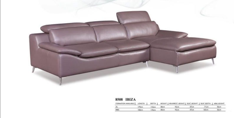 ɳ ͺ : L shaped sofa Red Brown