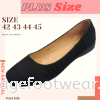 PlusSize Women Shoe with FLAT Sole- PS-8859-5 - BLACK Colour Plus Size Shoes