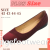 PlusSize Women Shoe with FLAT Sole- PS-8859-5 - MAROON Colour Plus Size Shoes