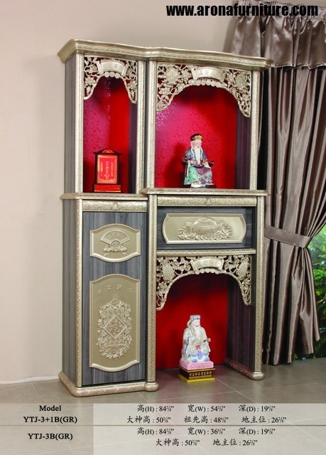 Ready Made Altar Model : YTJ-3+1B(GR) & YTJ-3B(GR) Ready Made Chinese Altar Cabinet  Furniture Choose Sample / Pattern Chart