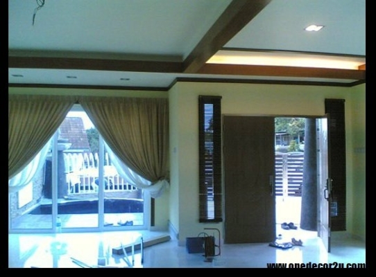 Mix Wooden Plaster Ceiling Sample & Contractor Selangor / Kuala Lumpur