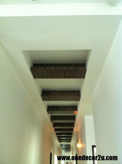 Mix Wooden Plaster Ceiling Sample & Contractor Selangor / Kuala Lumpur
