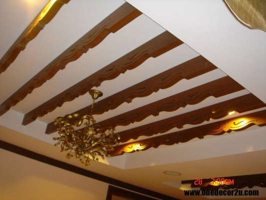 Mix Wooden Plaster Ceiling Sample & Contractor Selangor / Kuala Lumpur