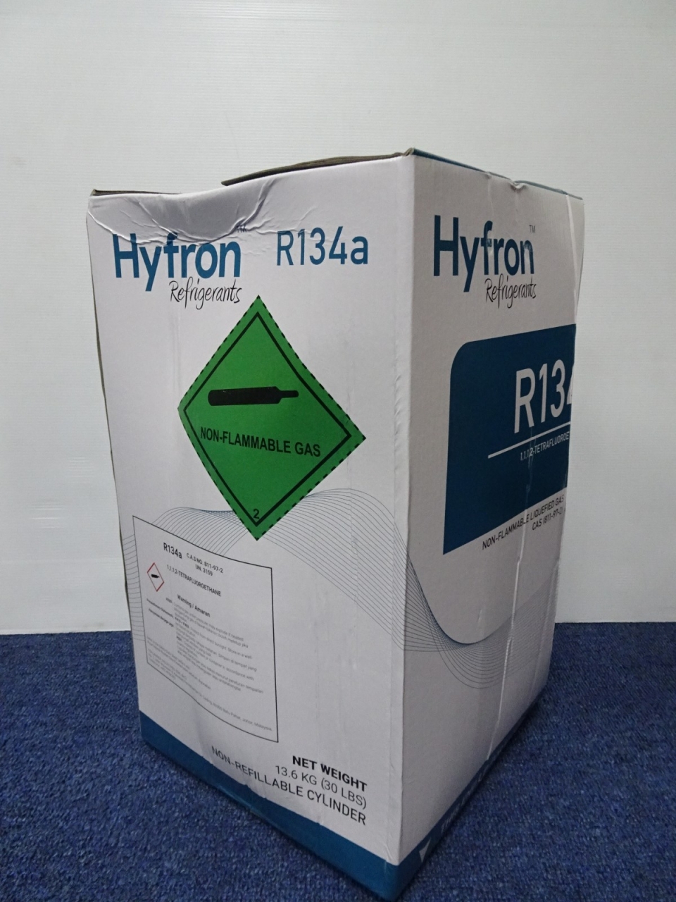 R134A X 30LBS (13.6KG) HYFRON HFC REFRIGERANT GAS