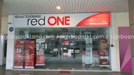 red one 3d box up led frontlit lettering signage signboard puchong