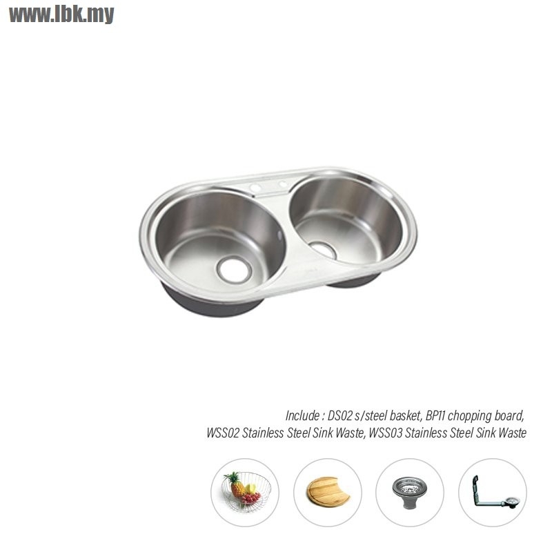 Kitchen Sink Model : ET06 Double Bowl Stainless Steel Sink Kitchen Sink Choose Sample / Pattern Chart