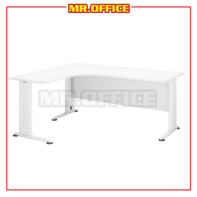 MR OFFICE : HARMONY SERIES SUPERIOR COMPACT L-SHAPE METAL J-LEG TABLE