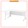 MR OFFICE : HARMONY SERIES COMPACT L-SHAPE METAL J-LEG TABLE H-SERIES OFFICE TABLES