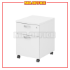 MR OFFICE : Q-YM2-WH MOBILE PEDESTAL 1-DRAWER AND 1-FILING (1D1F) H-SERIES WOODEN PEDESTALS & CABINETS