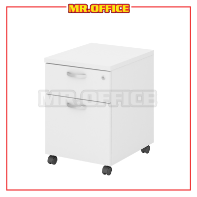 MR OFFICE : Q-YM2-WH MOBILE PEDESTAL 1-DRAWER AND 1-FILING (1D1F)