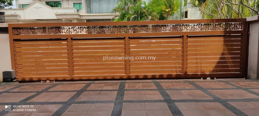 SLIDING GATE MIX ALUMINIUM @JALAN EKSEKUTIF U1/6B, GLENMARIE COURT AND COUTRY CLUB, SHAH ALAM, SELANGOR