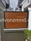 Mild Steel Swing Gate With Wood Grain Aluminium Panels  Mild Steel Gate With Aluminium Panel 