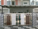 Stainless Steel Folding Gate With Aluminium Panels @ Jalan Tiung 5 Taman Mamanda Batu 9 Stainless Steel Gate With Aluminium Panel