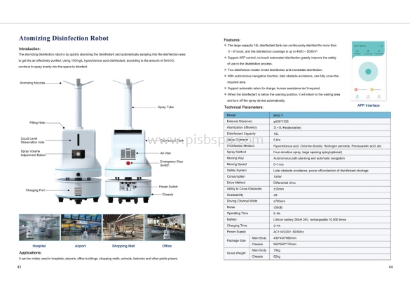 Atomizing Disinfection Robot 