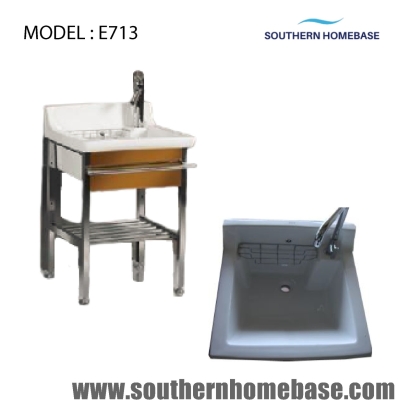 BATHROOM LAUNDRY CERAMIC BASIN WITH STAND (2)