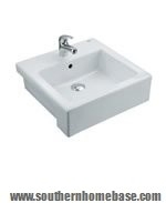 Basin Semi-Recessed Trezzo 480 Basin Bathroom / Washroom Choose Sample / Pattern Chart