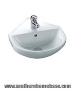 Basin Ceramic Windsor Corner Sinki Basuh Bilik Mandi / Tandas Carta Pilihan Warna Corak