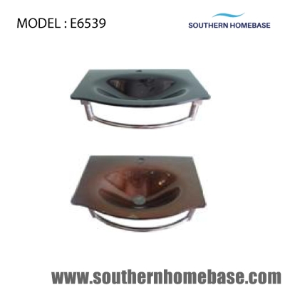 BATHROOM BLACKBROWN GLASS BASIN ELITE E6539