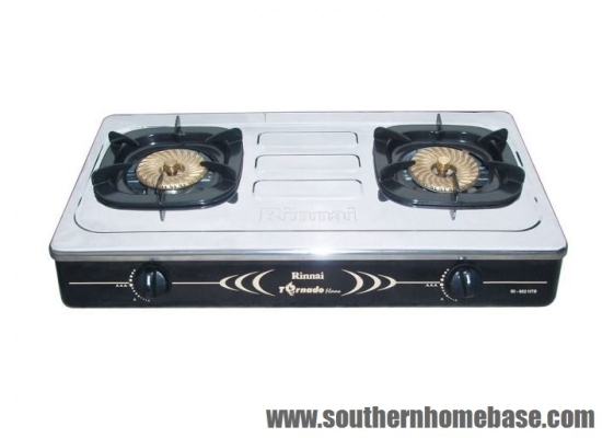 RINNAI 2 BURNER GAS STOVE  - TABLE TOP COOKER RI-602HTB-S