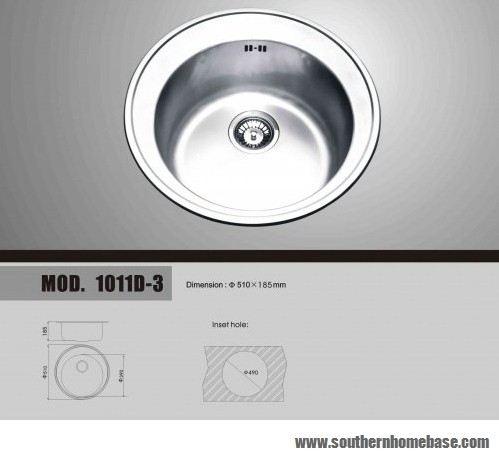 Kitchen Sink Model : Bareno 1011D-3 SUS Sink Bareno Single Bowl Stainless Steel Sink Kitchen Sink Choose Sample / Pattern Chart