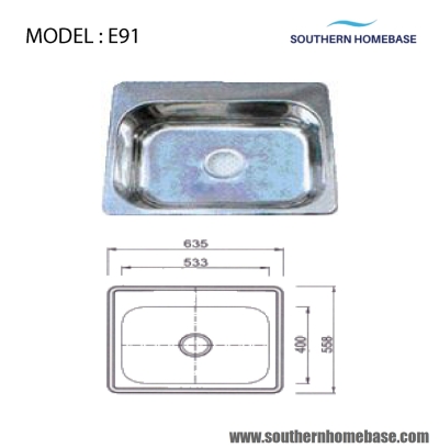 KITCHEN SINK SINGLE BOWL : ELITE E91