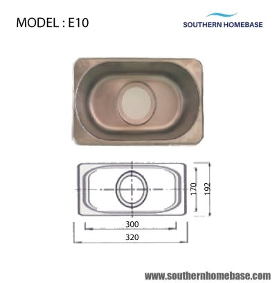 KITCHEN SINK SINGLE BOWL : ELITE E10