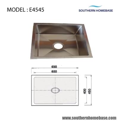 KITCHEN SINK SINGLE BOWL : ELITE E4545